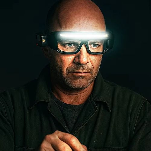 Lee Afro Boutique Hands-Free LED Glasses Headlamp with Gesture Sensor