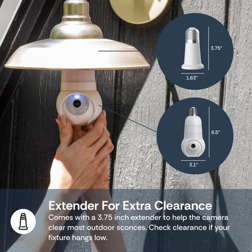 Light Bulb Security Camera 2K WiFi Indoor Outdoor 360 Pan Tilt Color Night Vision Built in LED Spotlight Easy Installation 2026 Upgrade