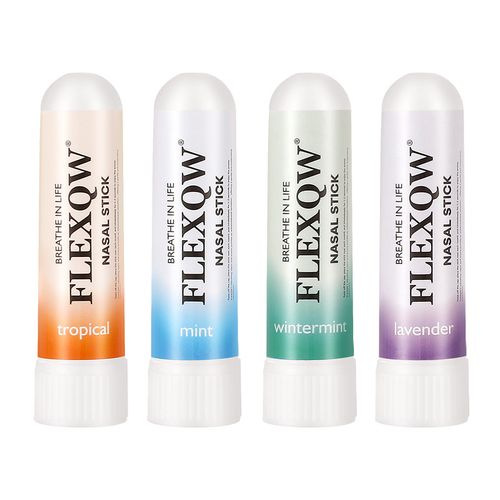 Breathe Easy Anytime ✨ FLEXQW Cooling Nasal Stick – 4-in-1 Refreshing Scent Set
