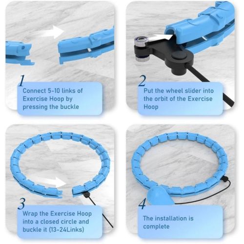 Weighted Fitness Hula Hoop with Waist Trimmer – Adjustable & Durable