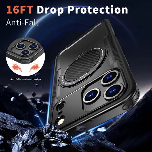 🔥 Check Out the New iPhone17 Magnetic Shockproof Case! 💥 360° Rotating Stand 🎉