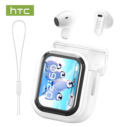 HTC NE20 Bluetooth 6.0 Earphones LED Display High Fidelity Waterproof Wireless Earphones | Suitable for Office, Sports, Study and Audio Calls | Built-in Microphone | Earphones