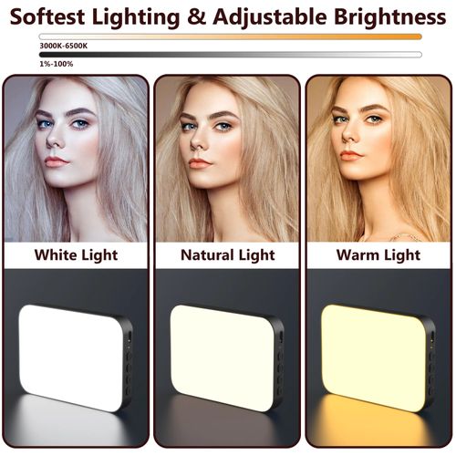 Rechargeable Selfie Light & Phone LED Light with Adjustable Brightness, Perfect for Selfies, Makeup,Live Streaming & Video Conferencing