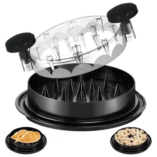 Chicken Shredder, Chicken Breast Shredder Tool, Cooked Meat Shredder With Clear Lid, Ergonomic Design, Auti-slip, Easy To Clean, Chicken Shredder Tool Twist, Chicken Grinder, Multifunctional Kitchen Tool