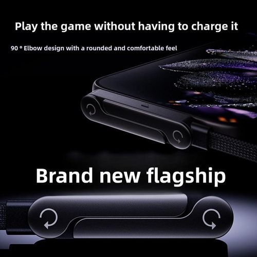 Invisible Holder Charger Cable with Stand, 240w super fast charging 2-in-1 Fast Charging Cord & Phone Stand for Gaming, Office, Car Travel, Compatible with iPhone Samsung Type-C charging cable Black