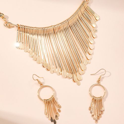 Gold tassel fishtail necklace women's luxury light luxury necklace