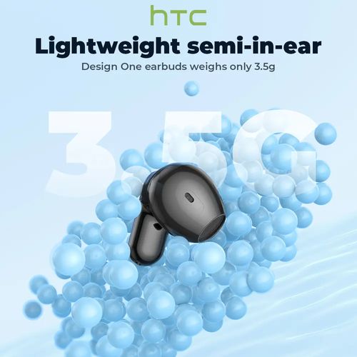 HTC NE20 Bluetooth 6.0 Earphones LED Display High Fidelity Waterproof Wireless Earphones | Suitable for Office, Sports, Study and Audio Calls | Built-in Microphone | Earphones