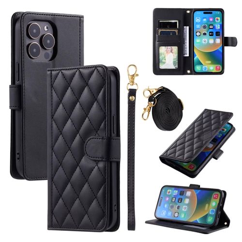3 Card Leather Crossbody Wallet Case For iPhone16