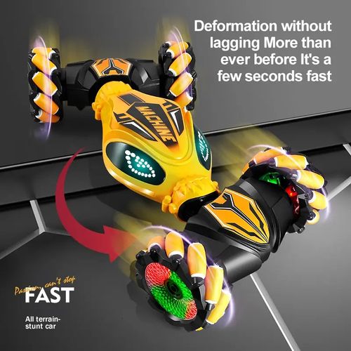 Remote Control Stunt Car, 4WD Gesture Sensor Deformation Car, Off-road Climbing & RC Drift Toy with Lights, Perfect Birthday & Holiday Gift
