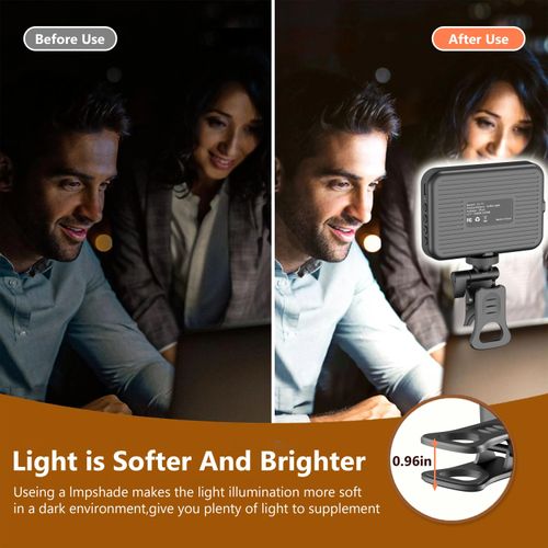 Rechargeable Selfie Light & Phone LED Light with Adjustable Brightness, Perfect for Selfies, Makeup,Live Streaming & Video Conferencing