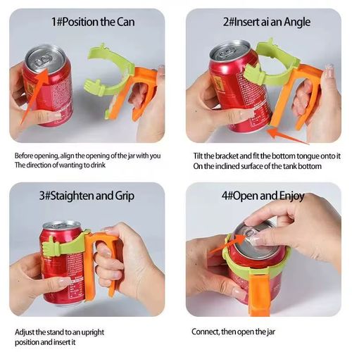 New Product Soda Can Lids and Holders with Spill-proof Lid, Straw, and Can Holder