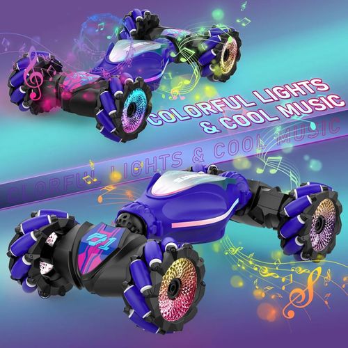 Remote Control Stunt Car, 4WD Gesture Sensor Deformation Car, Off-road Climbing & RC Drift Toy with Lights, Perfect Birthday & Holiday Gift