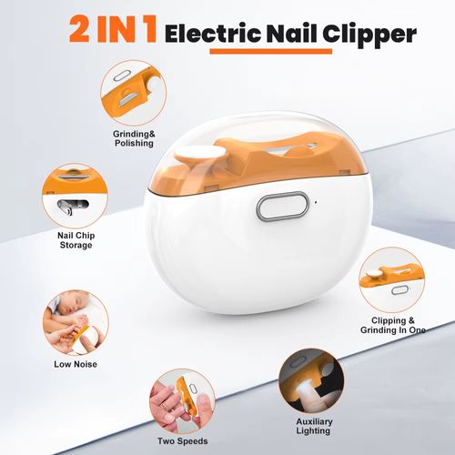 New 3-speed Adjustable Electric Nail Clipper Automatic Nail Clipper Usb Rechargeable Safe Automatic Baby Electric Nail Trimmer