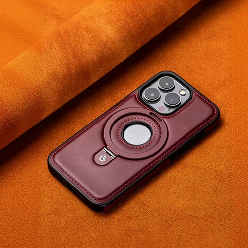 Luxurious Leather Invisible Stand iPhone 12 - 16 Series: Premium Protection & Stylish Design