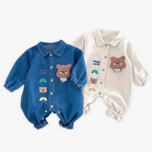 Infant double denim baby clothes