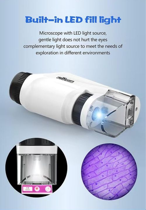 Little Marvin Microscope, The Little Marvin Microscope for Kids, Mini Microscope for Kids, The Marvin Scope for Kids with Led Light, Little Marvin Mini Scope (White)