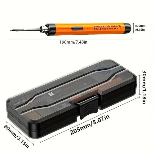 Mini Cordless Soldering Iron Kit,USB Wireless Electric Soldering Iron Pen 10-in-1,3 Temperature Adjustment,Portable and Rechargeable for Home Appliance Repair,Electronic Components