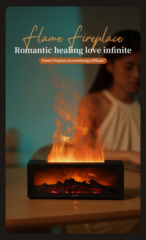 Flame-shaped aromatherapy humidifier