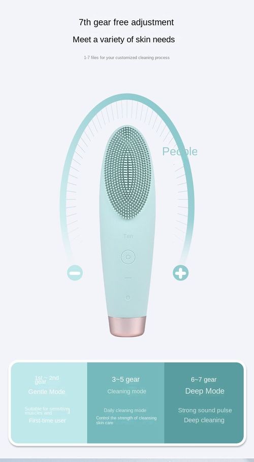 Facial Massager Exfoliator, Facial Cleansing Brush, Cleansing Massage Sonic Vibration High Frequency Cleaning, for Exfoliating Massaging Deep Pore Cleansing