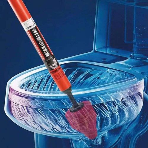 Portable Household 1pcs Pneumatic Toilet Cleaner Handheld Plastic Tool for Blocked Sewer Pipes Bathroom Snake Drain Clog Remover（2 pieces）