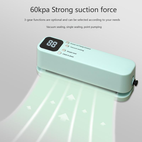 Mini Wireless Vacuum Sealer USB Rechargeable Handheld Food Sealing Machine Compact Cordless Sealer for Food Storage Inflatables