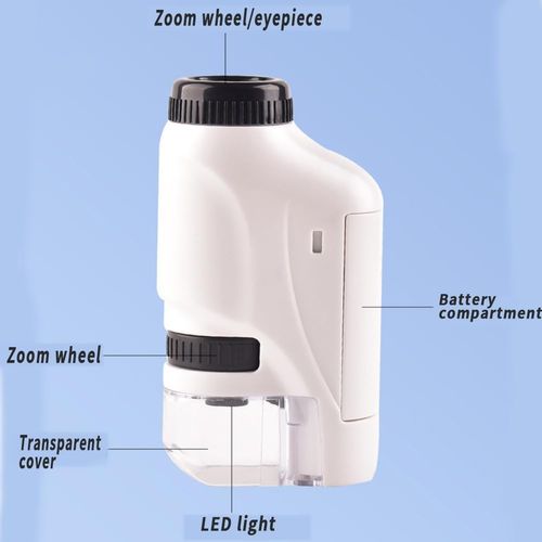 Little Marvin Microscope, The Little Marvin Microscope for Kids, Mini Microscope for Kids, The Marvin Scope for Kids with Led Light, Little Marvin Mini Scope (White)