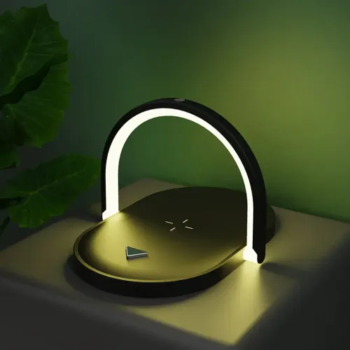 Chargers Led Table Desk Lamp With Phone Wireless Chargers Stand 15w Fast Wireless Phone Charger Lamp 2025 New
