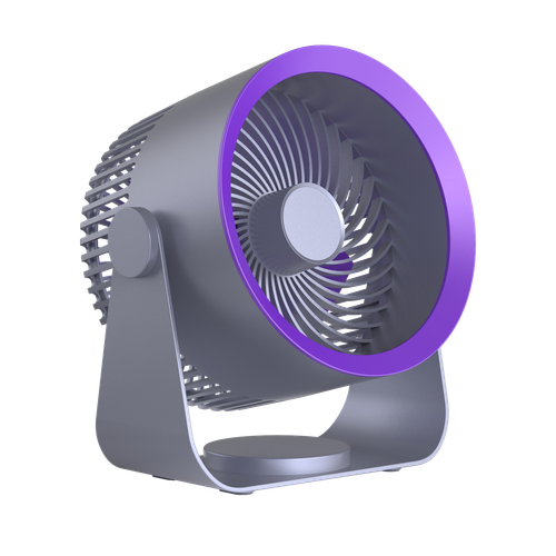 Desk Fan Portable Fit For Fan Small Table Fan With 199 Gear 6000Mah USB Rechargerable Wall Mount Fan Kitchen Home Office(Purple)