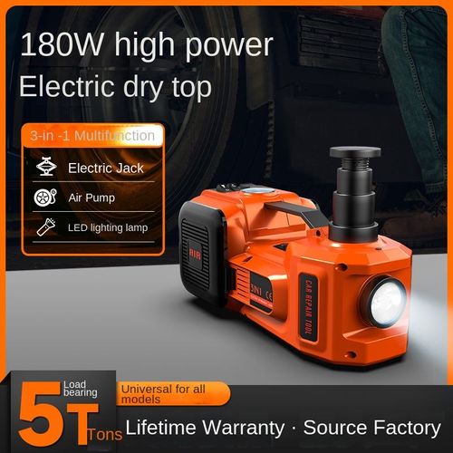 Electric Car Jack Kit, 5 Ton 12V gato hidraulico para carro car Lift Jack with Impact Wrench, gato electrico para Autos - Portable Automatic Lift for Most Vehicles