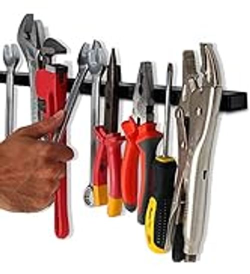 16 Inch Magnetic Knife Holder, 304 Stainless Steel Knife Magnetic Strip for Wall, Refrigerator, RV Kitchen, Knife Rack for Utensil Storage（Silver）