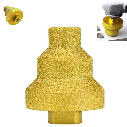 M10 Thread Diamond Core Stepped Pagoda Drill Bit,Diamond Beveling Chamfer Multi-Layer Conical Hole Opener for Metal,Granite Drill,Countersink Drill Bit for Enlarging, Shaping (2Piece)