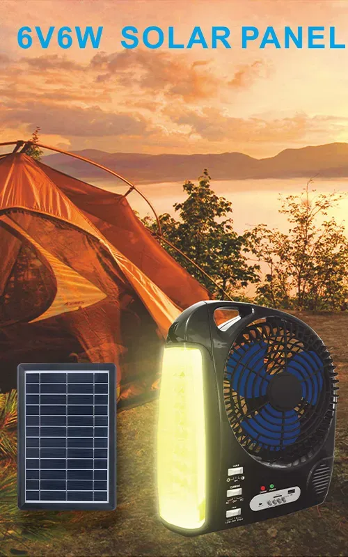 High Quality and Energy Saving Table Fan With Led Light Rechargeable Table Fan Portable Solar 8 Inch Table Fan