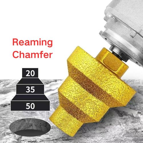 M10 Thread Diamond Core Stepped Pagoda Drill Bit,Diamond Beveling Chamfer Multi-Layer Conical Hole Opener for Metal,Granite Drill,Countersink Drill Bit for Enlarging, Shaping (2Piece)