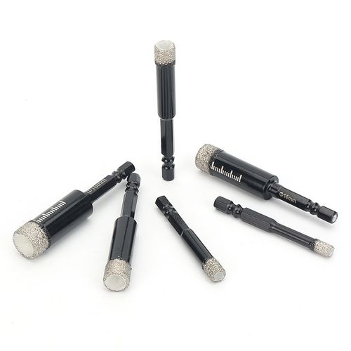 6-16mm Hex Shank Cobalt Diamond Dry Drill Bit, No. 406 Steel Sand Drill Bit, Center Marble Cutter  (Two Sets 6-16mm Hole Opener Kit)