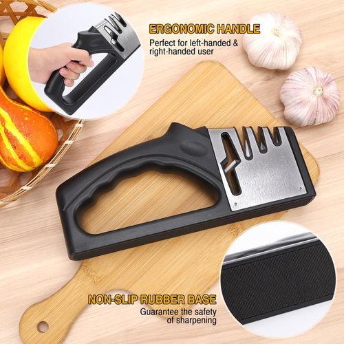 4-In-1 Kitchen Knife Sharpener, Multi-Functional Knife Sharpening Kit, Stylish Kitchen Accessories Suitable For Kitchen Knives, Chef Knives, Precision Knives And Scissors