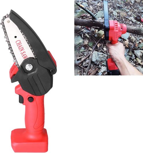 4-inch  Mini Chainsaw, Mini Chainsaw Cordless, Mini Chainsaw Battery Powered, Small Handheld Chain Saw for Tree Branches, Courtyard, and Garden.
