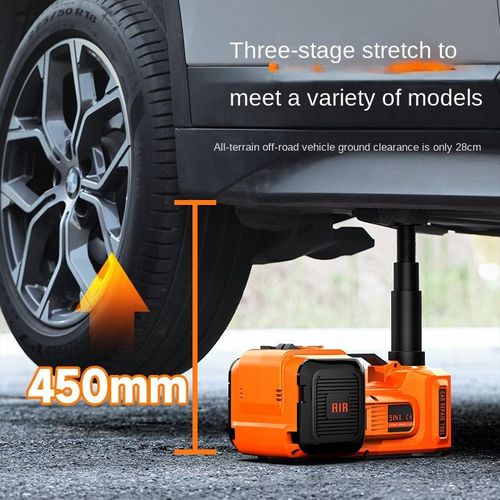 Electric Car Jack Kit, 5 Ton 12V gato hidraulico para carro car Lift Jack with Impact Wrench, gato electrico para Autos - Portable Automatic Lift for Most Vehicles