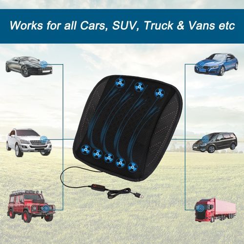 Universal Ventilated Car Seat Cushion with USB Interface Quick Cooling Three-Speed Adjustable Seat Cushion Suitable for All Car Seats, Home and Office Chairs