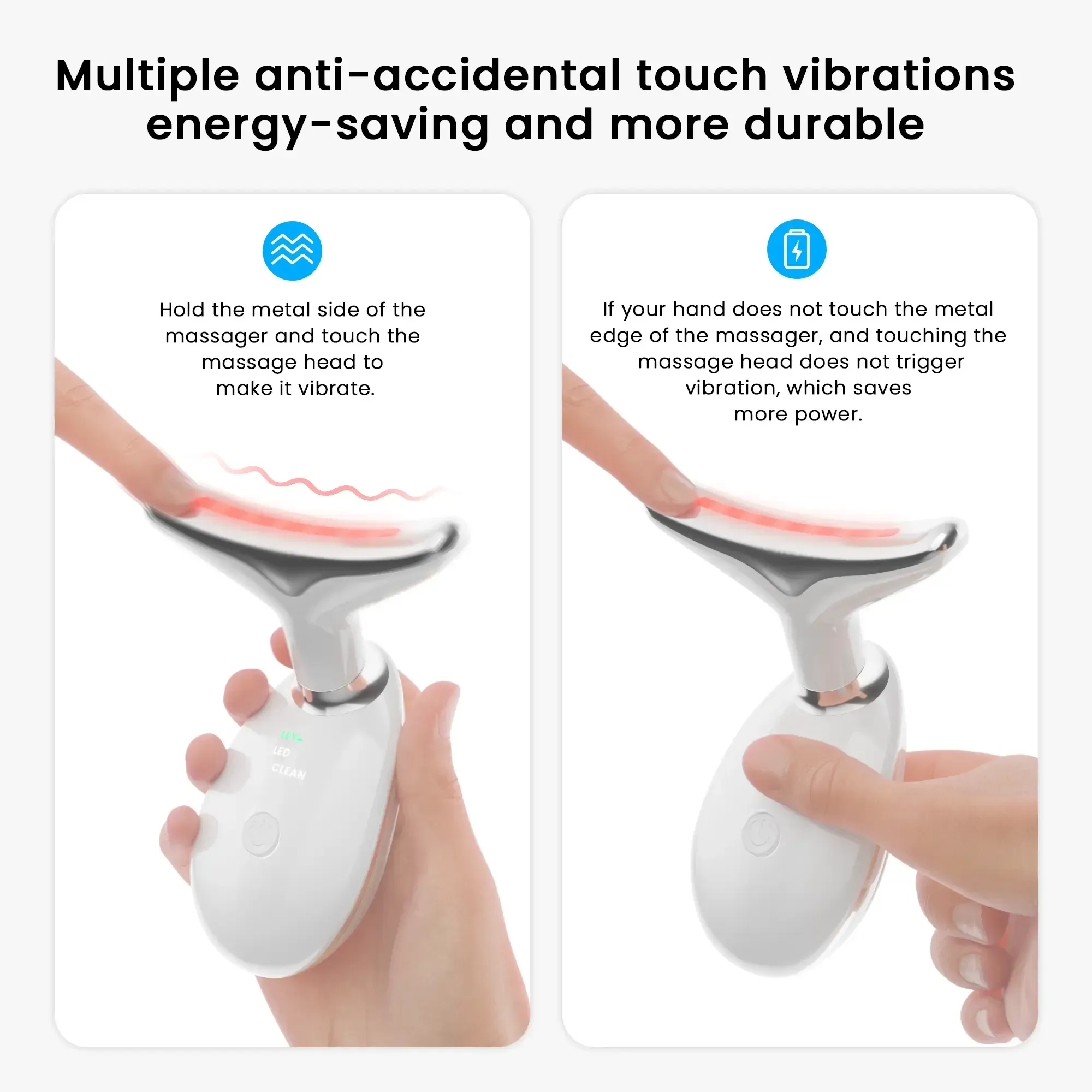 EMS Thermal Neck Lifting And Tighten Massager Electric Microcurrent Wrinkle Remover Seven colors LED Photon Face Beauty Device For Woman
