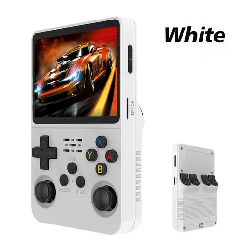 R36S Handheld Game Console 3.5 IPS Screen Retro Game Emulator with Open Source System Portable Video Gaming Player with Built in 3000+ Games 64GB TF Card Gift for Adults Teens Kids