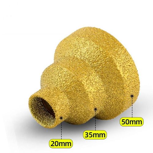 M10 Thread Diamond Core Stepped Pagoda Drill Bit,Diamond Beveling Chamfer Multi-Layer Conical Hole Opener for Metal,Granite Drill,Countersink Drill Bit for Enlarging, Shaping (2Piece)