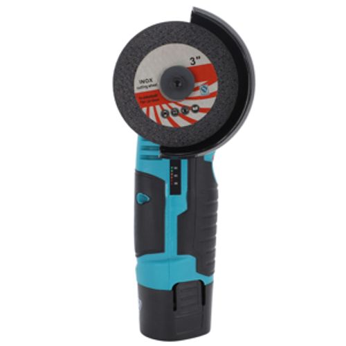 Cordless Angle Grinder, Quiet 100-240V 12V 19500rpm High Speed 2600mAh Battery ABS Mini Angle Grinder for Polishing