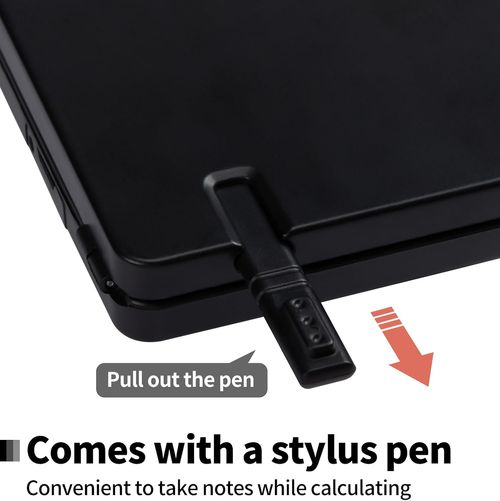 esk Portable Basic Calculator, Small Mini Calculators with Writing Notepad and Stylus, More Lightweight and Portable, 12Digit Large Display Multi-Function for Office, School, Home & Financial (Black)