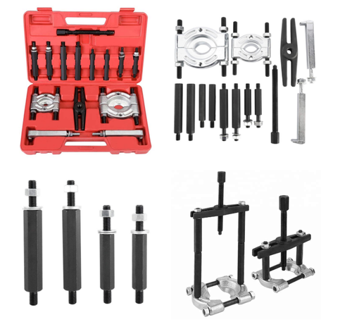 14PCS Bearing Splitter Combination Mechanical Doublue Disc Puller Gear Puller Fly Wheel Separator Set With Box Tool Kit