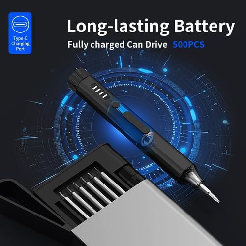 Electric Precision Screwdriver Set 53-in-1 Precision Electric Screwdriver Kit with Adjustable Torque, Magnetic Bit Holder & 4 Speed Settings for Professional Repairs, DIY, and Electronics