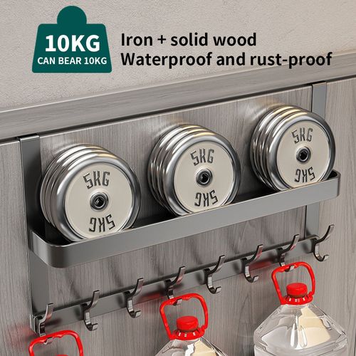 Over the Door Hooks Organize Hanger with Hooks Baskets Free Punch Door Back Hook Storage Rack