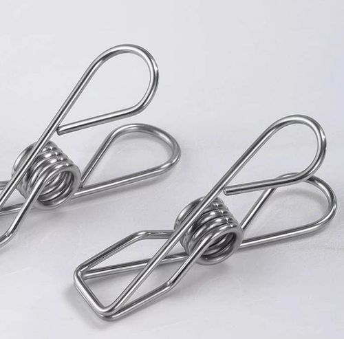 （two pieces）Arc-shaped  Stainless Steel Sock Drying Rack with 20 Clips, Swivel Hook Wind-Proof Clothes Hanger Rack for Sock, Bras, Underwear, Laundry Accessories