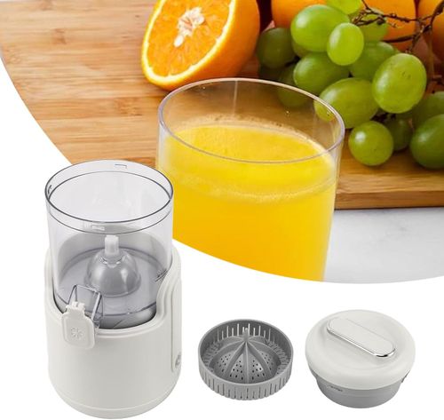 Electric Juicer Machine,Powerful Slow USB Rechargeable Masticating Juicer 360 Degree Motor Easy to Clean Squeezer for Lemon Orange Citrus Fruits