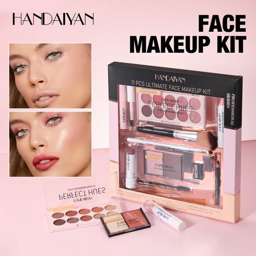 11-Piece Makeup Set Lipstick Set HANDAIYAN Cosmetics Set for Beginners Makeup Kit