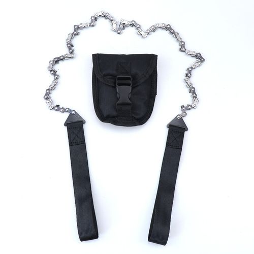 Portable Hand - Pull Chain Saw (Black), Essential for Outdoor Camping and Wilderness Survival, Manganese Steel Material, Strong and Wear - Resistant, 11 - Tooth Design, Easy and Labor - Saving